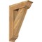 Ekena Millwork Traditional Traditional Rough Sawn Bracket w/ Offset Brace, Western Red Cedar, 8"W x 26"D x 38"H BKT0806X26X38TRA01RWR - alternate 1